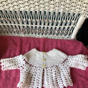 Hand made baby sweaters size small